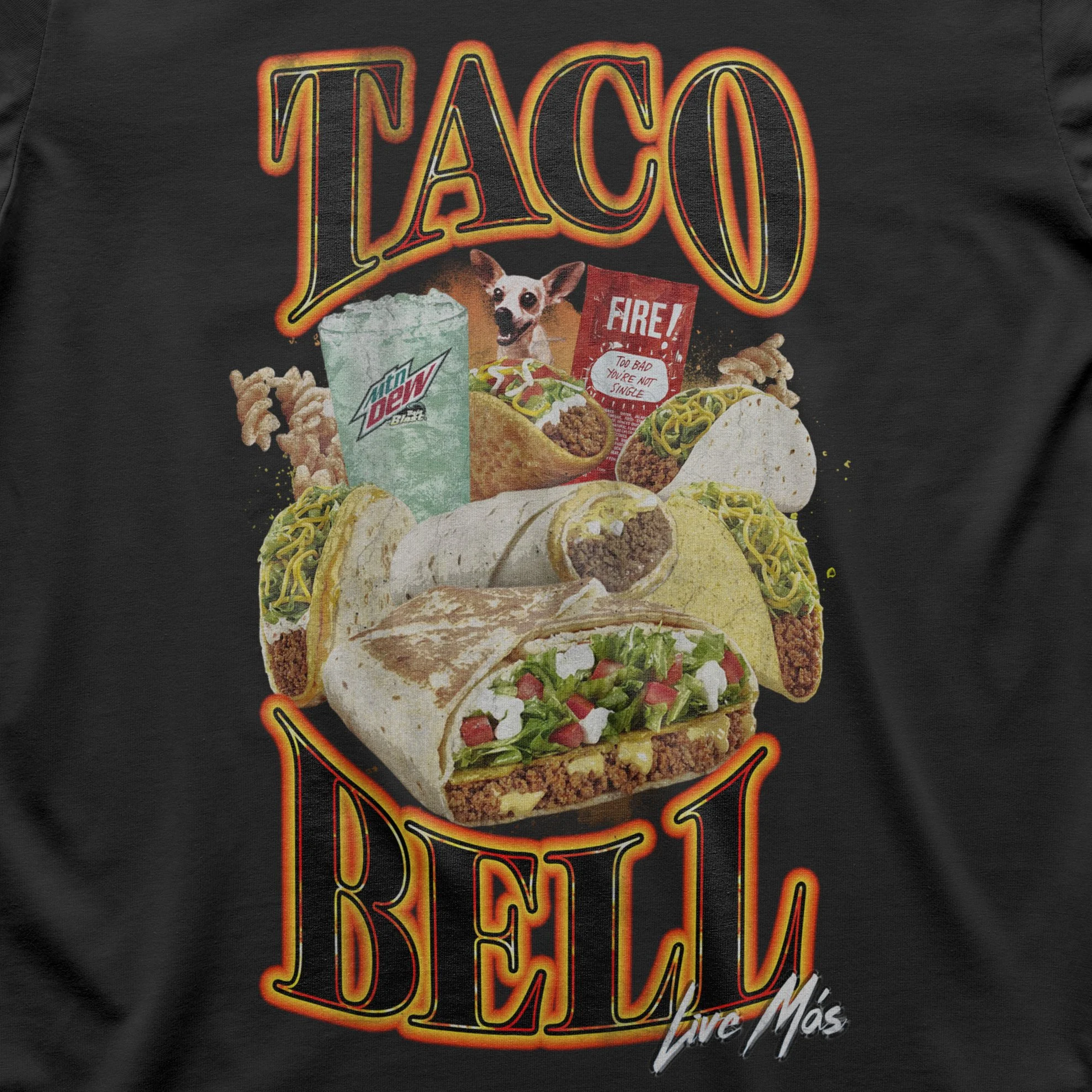 Taco Bell 90's Bootleg T-Shirt — Wavey Goods Co.